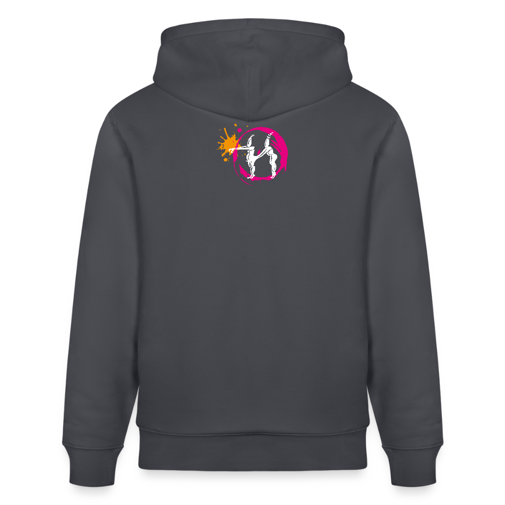 Unisex Hoodie mit ES ESKALIERT EH PRINT - Indigoblau