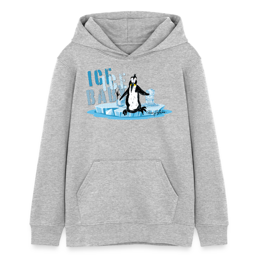 MNJS TEENS Bio-Hoodie mit BE DIFFERENT PRINT - Grau meliert