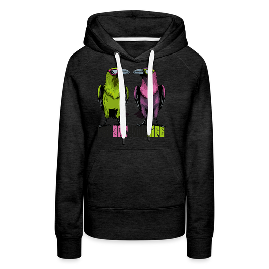 Frauen Premium Hoodie mit POPARTYOURLIFE PRINT - Anthrazit