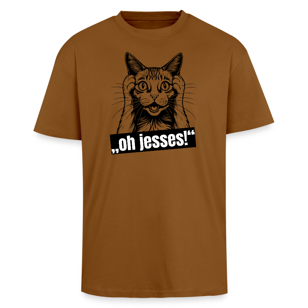Heavy Oversize T-Shirt mit OH JESSES PRINT - Toffee