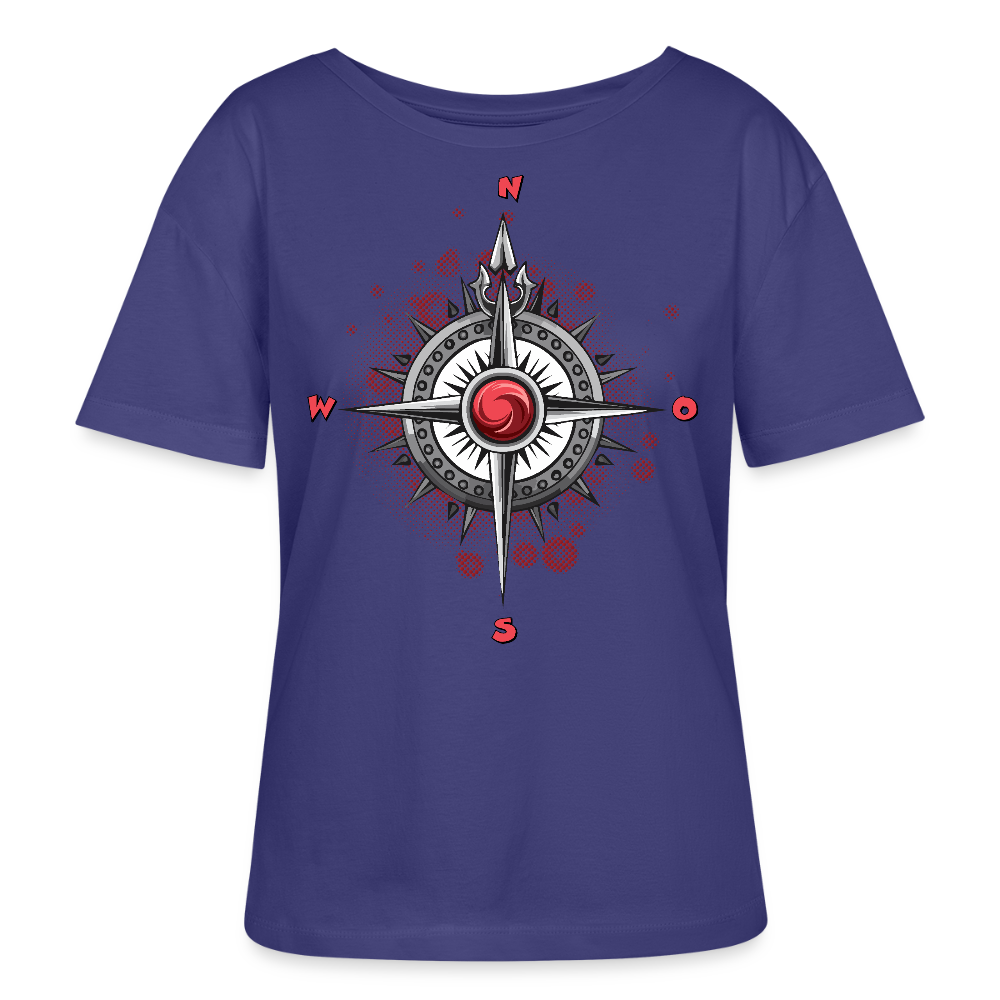Frauen T-Shirt mit WINDROSE PRINT - Dämmerung