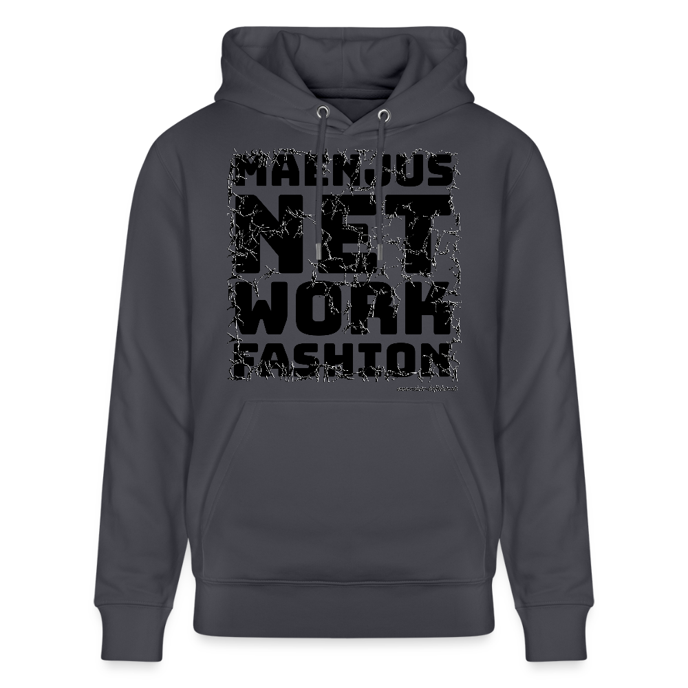 Unisex Bio-Hoodie mit MAENJUS NETWORK FASHION PRINT - Indigoblau