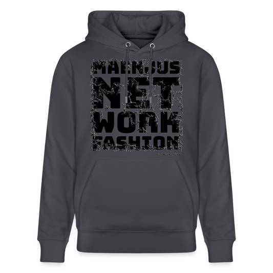 Unisex Bio-Hoodie mit MAENJUS NETWORK FASHION PRINT - Indigoblau
