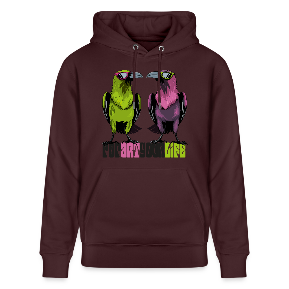 Unisex Hoodie mit POPART YOUR LIFE PRINT - Maroon