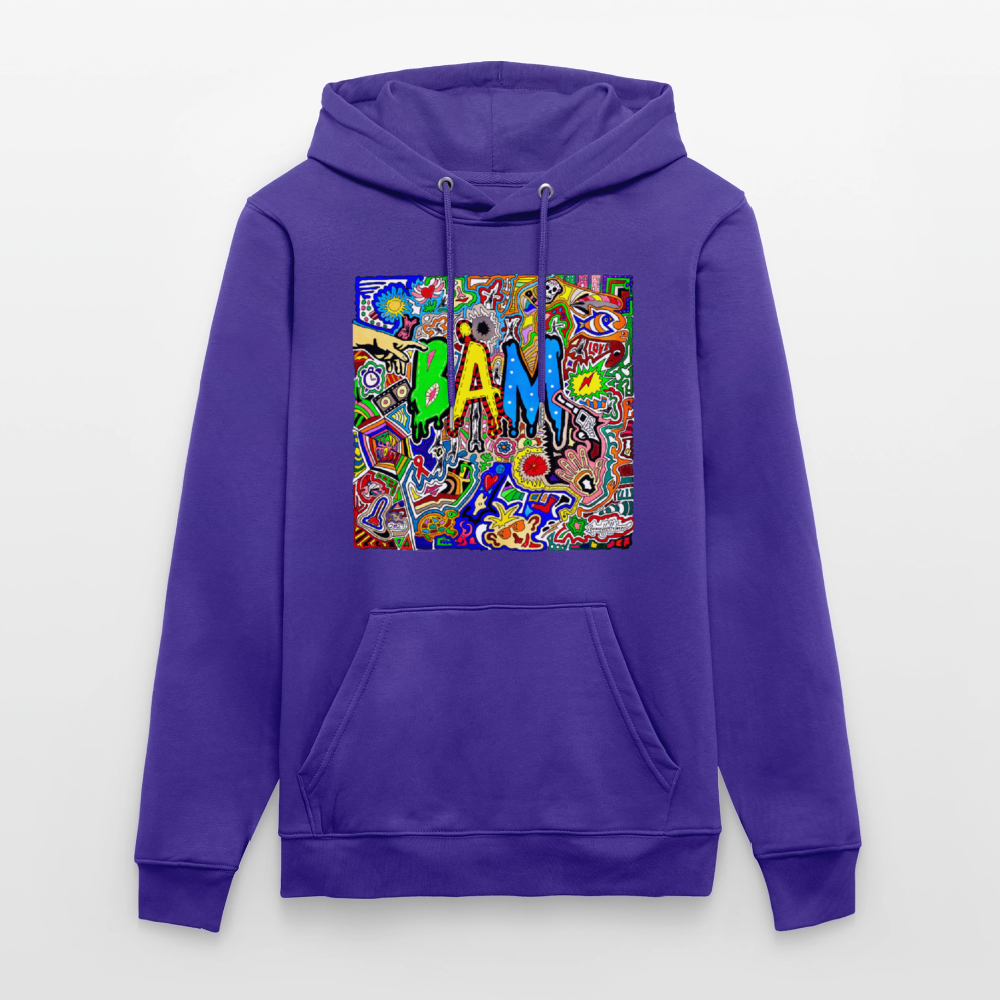 Unisex Bio-Hoodie mit BÄM PRINT - Purple Love