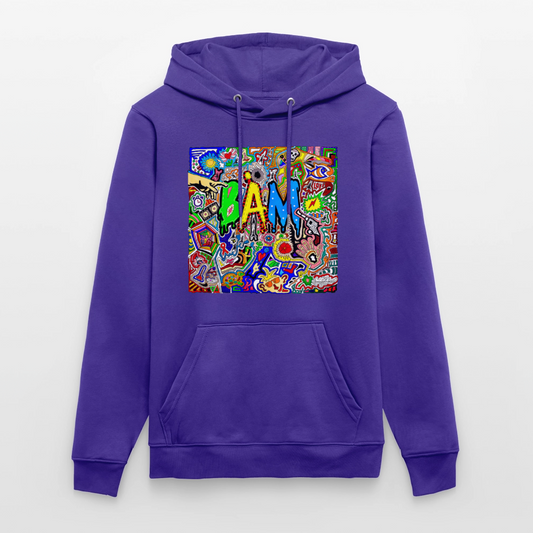 Unisex Bio-Hoodie mit BÄM PRINT - Purple Love