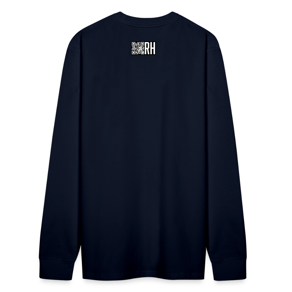 Unisex Bio-Langarmshirt mit BÄM PRINT - Navy