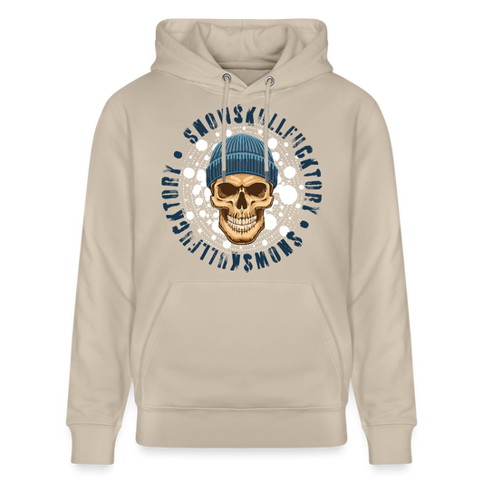Unisex Hoodie mit SNOWSKULL PRINT - Beige