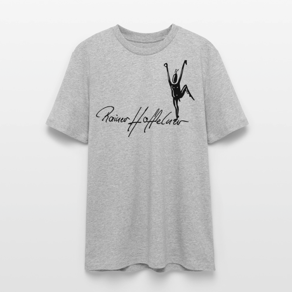 Unisex Bio-T-Shirt mit TUSCHEMÄNNCHEN PRINT - Grau meliert