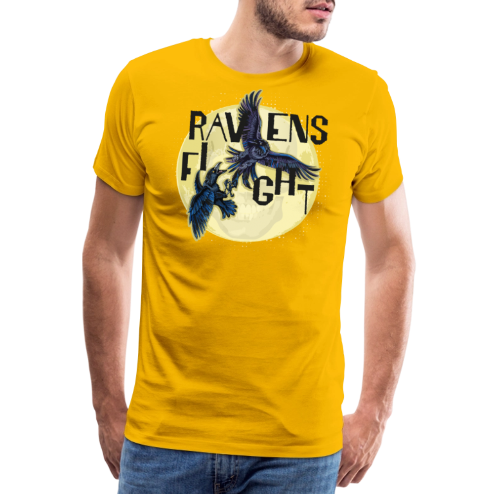 Männer Premium T-Shirt mit RAVENS FIGHT PRINT - Sonnengelb