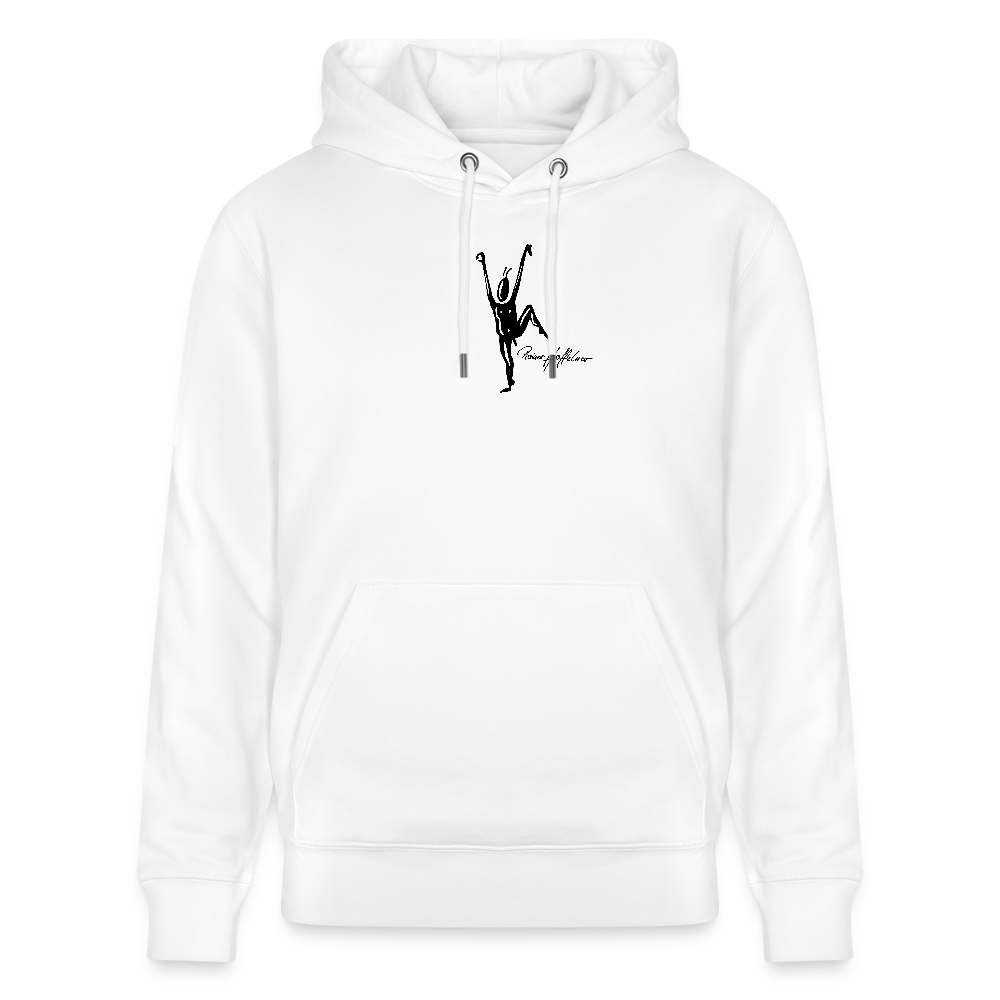 Unisex Bio-Hoodie mit TUSCHEMÄNNCHEN PRINT - Weiß
