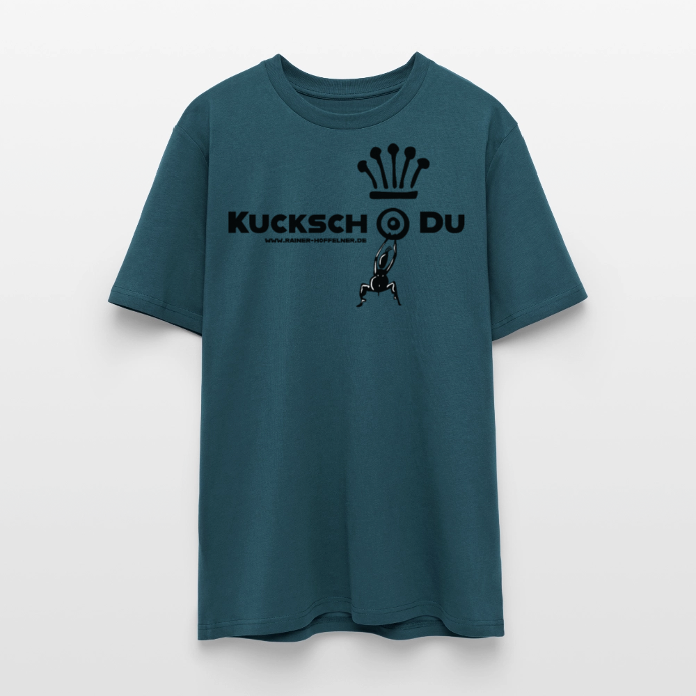 Unisex Bio-T-Shirt mit KUCKSCH DU PRINT - Dunkles Petrol