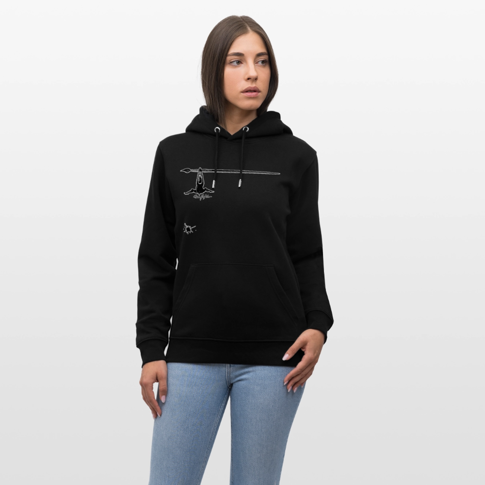 Unisex Hoodie mit TUSCHEMÄNNCHEN PRINT - Schwarz