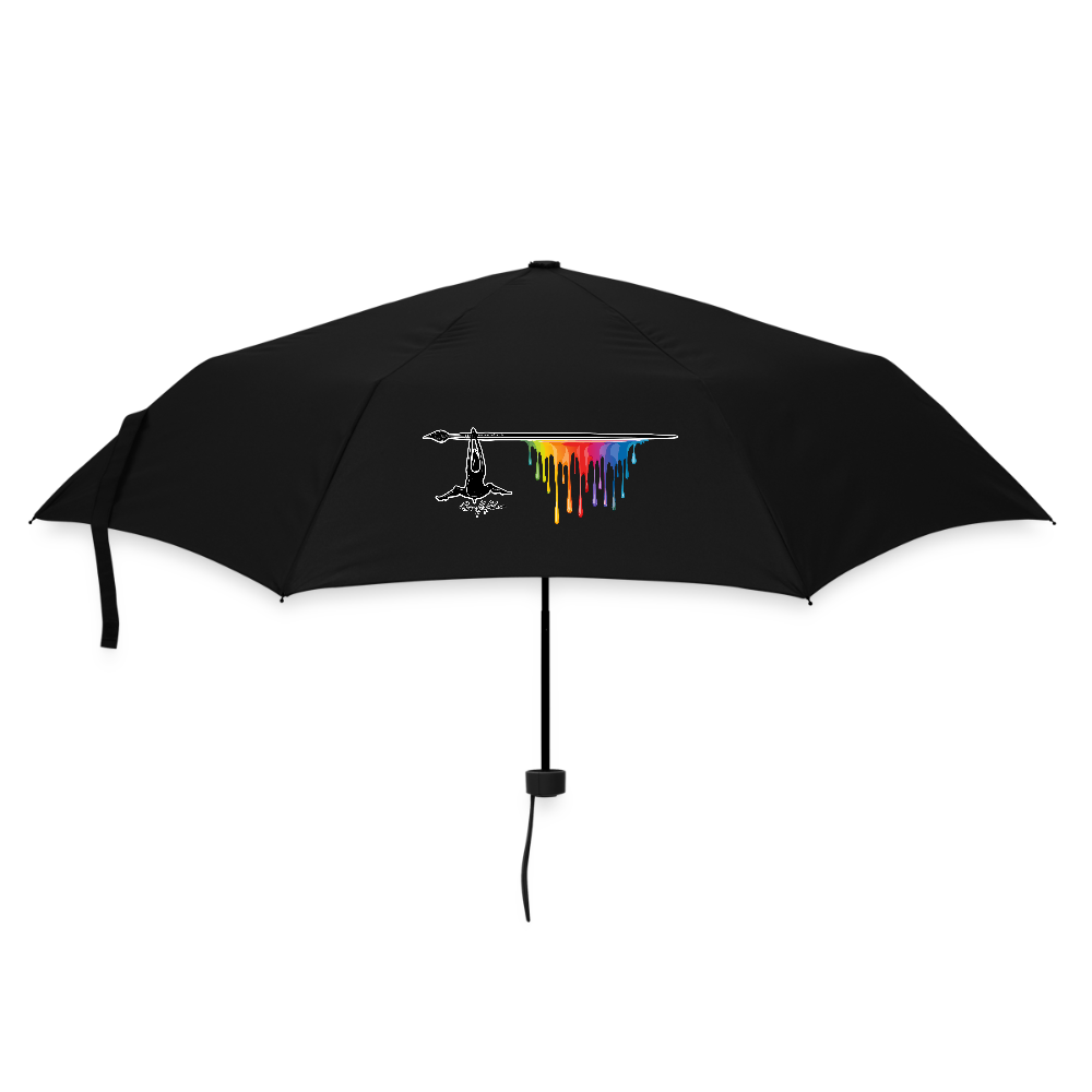Regenschirm (klein) mit TUSCHEMÄNNCHEN PRINT - Schwarz