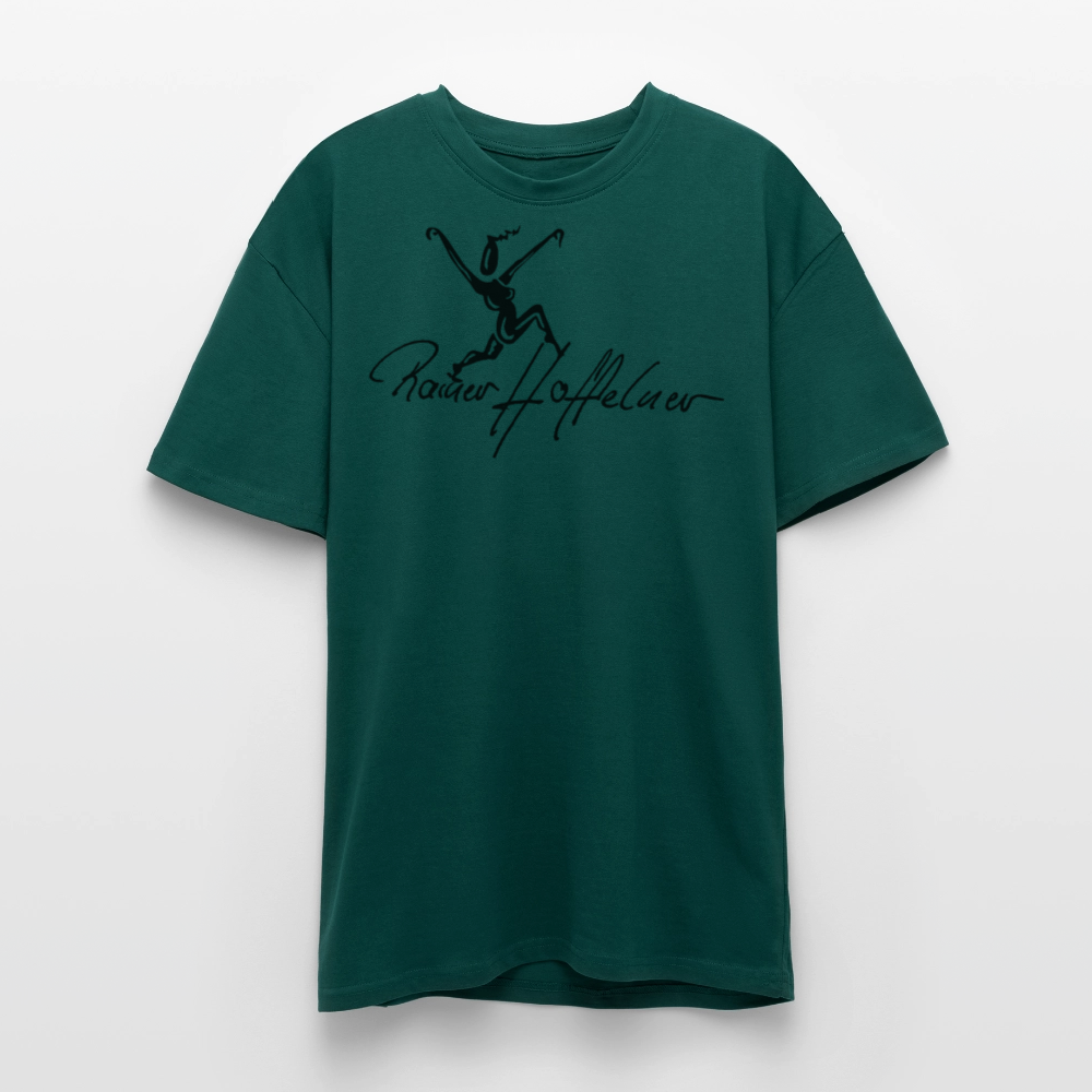 Heavy Oversize T-Shirt mit TUSCHEMÄNNCHEN PRINT - hunter Green