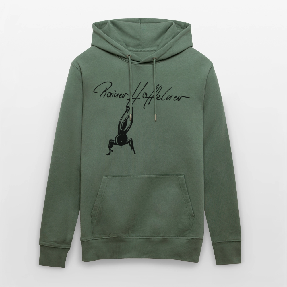 Unisex Bio-Hoodie mit TUSCHEMÄNNCHEN PRINT - Tanngrün