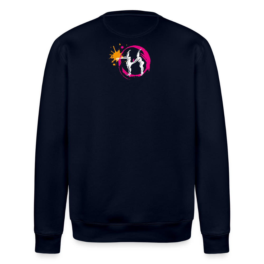 Unisex Bio-Sweatshirt mit ES ESKALIERT EH PRINT - Navy