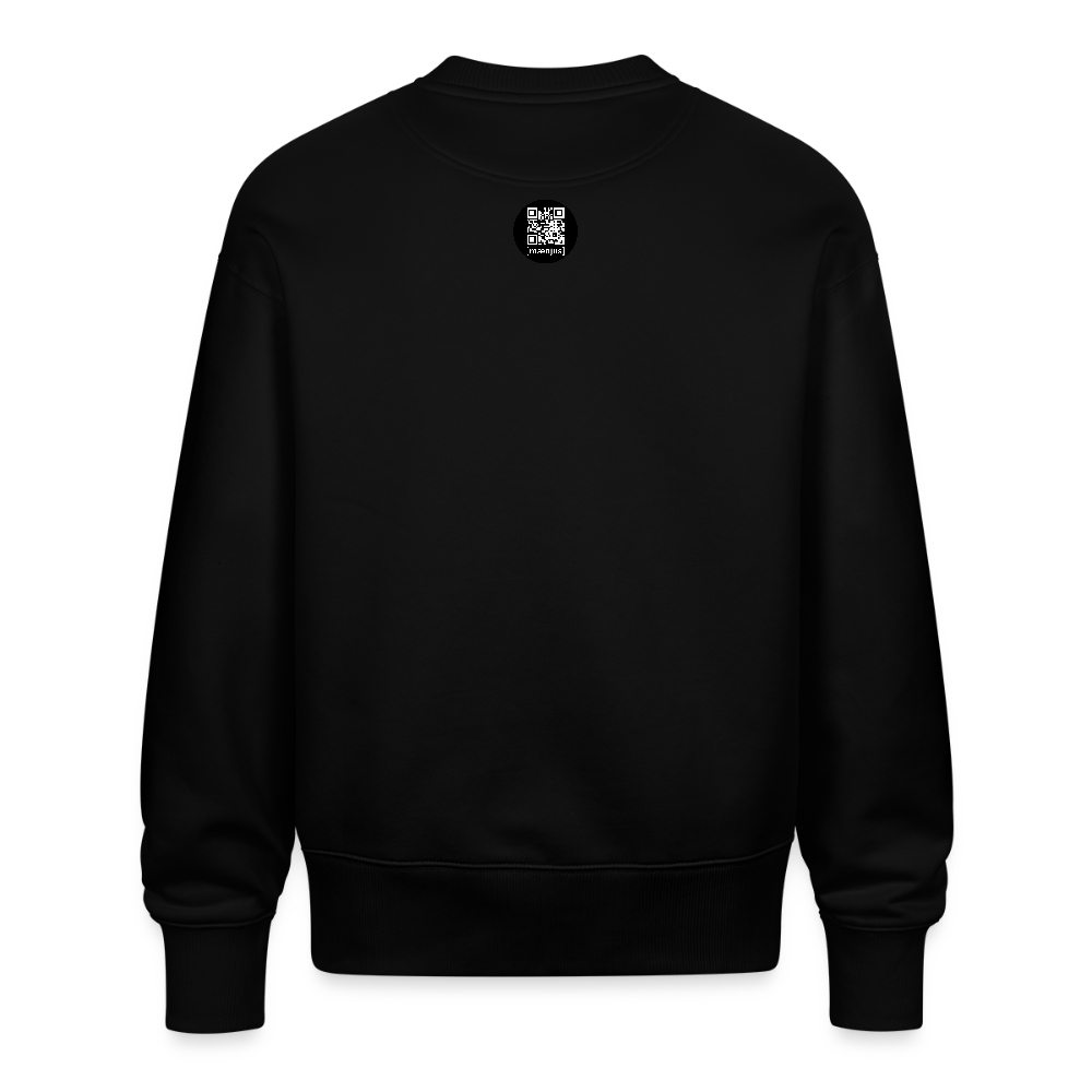 Unisex Oversize Pullover mit zündX PRINT - Schwarz