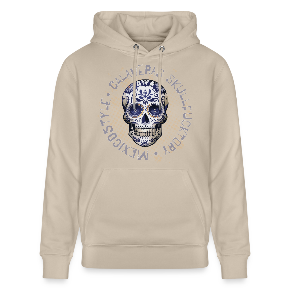 Unisex Hoodie mit CALAVERAS SKULL PRINT - Beige