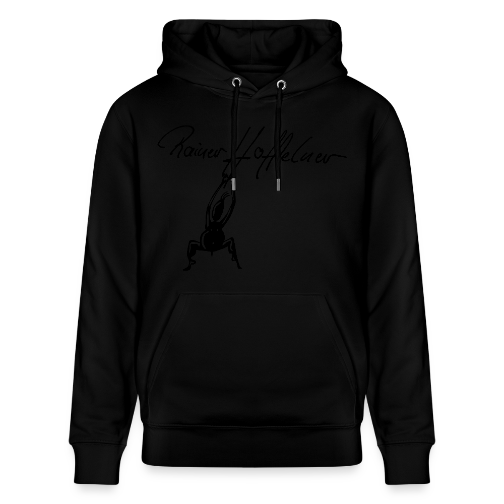 Unisex Bio-Hoodie mit TUSCHEMÄNNCHEN PRINT - Schwarz