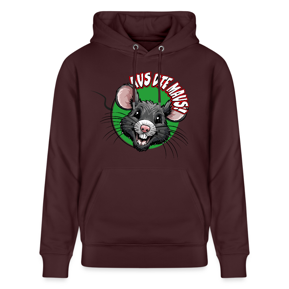 Unisex Hoodie mit AUS DIE MAUS PRINT - Maroon