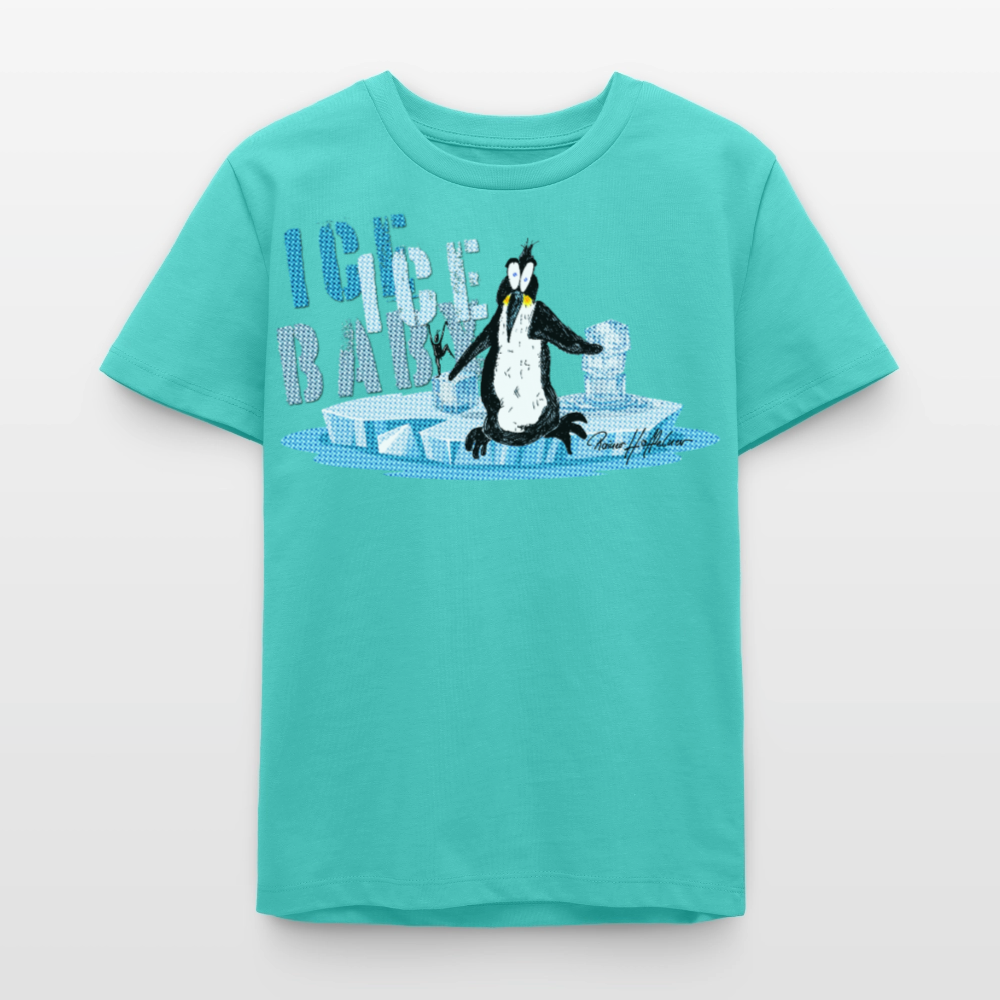 MNJS TEENS Bio T-Shirt mit ICE ICE BABY PRINT - Poolblau