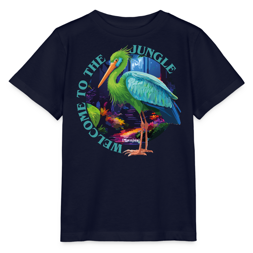 MNJS KIDS T-Shirt mit WELCOME TO THE JUNGLE PRINT - Navy