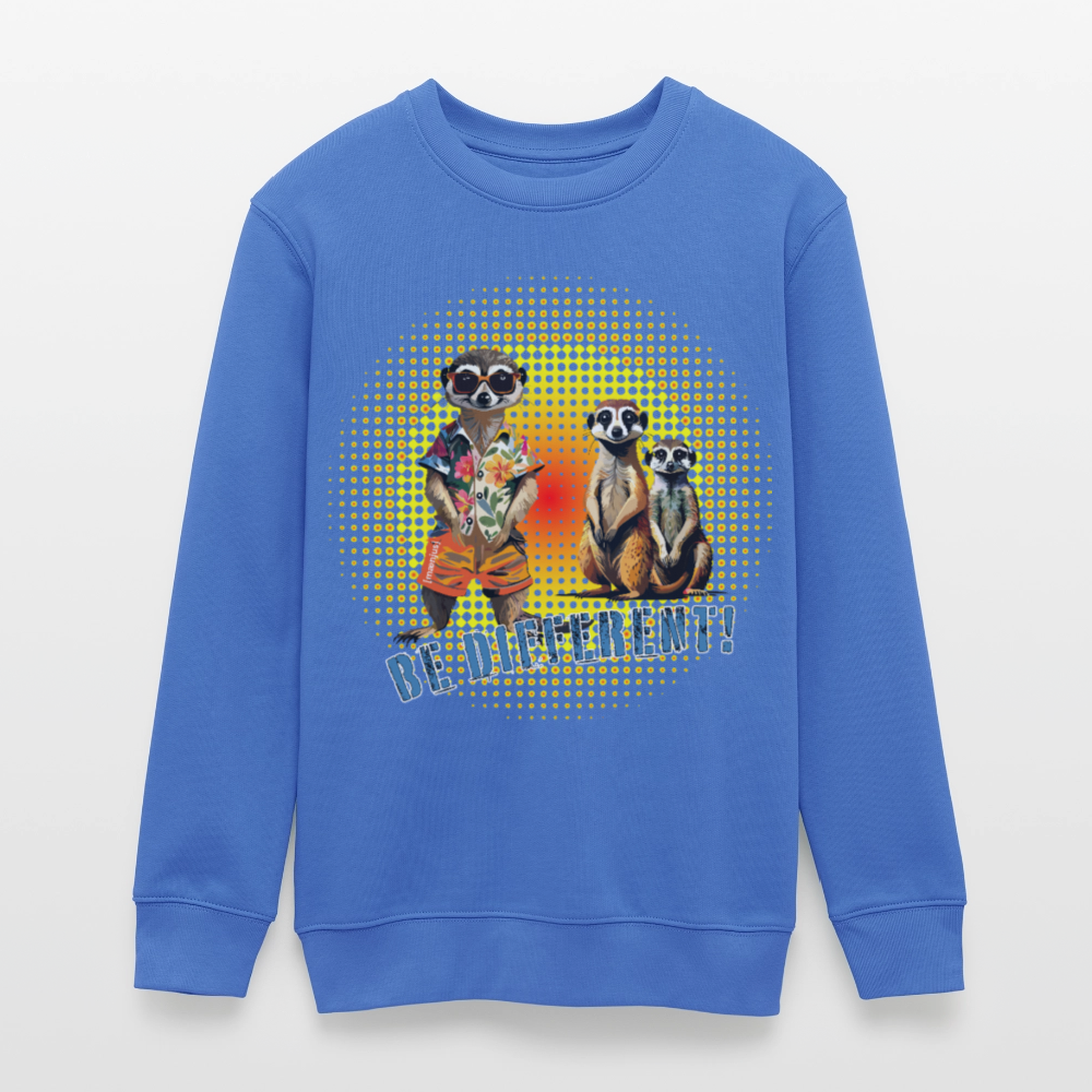MNJS TEENS Bio Sweatshirt mit BE DIFFERENT PRINT - carolina Blue