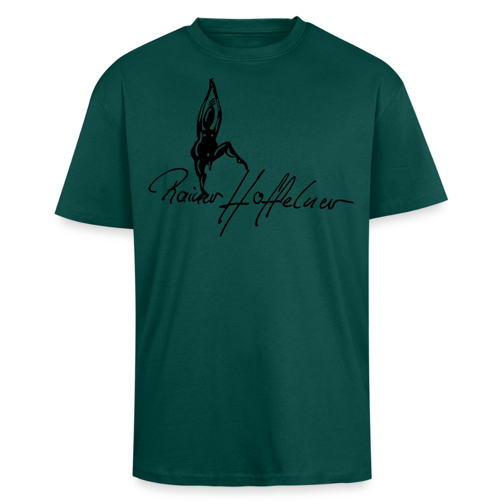 Heavy Oversize T-Shirt mit TUSCHEMÄNNCHEN PRINT - hunter Green