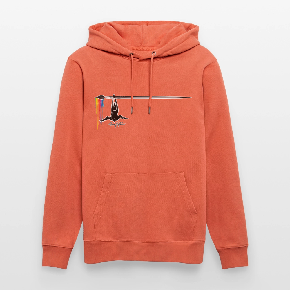 Unisex Hoodie mit TUSCHEMÄNNCHEN PRINT - Hellrot