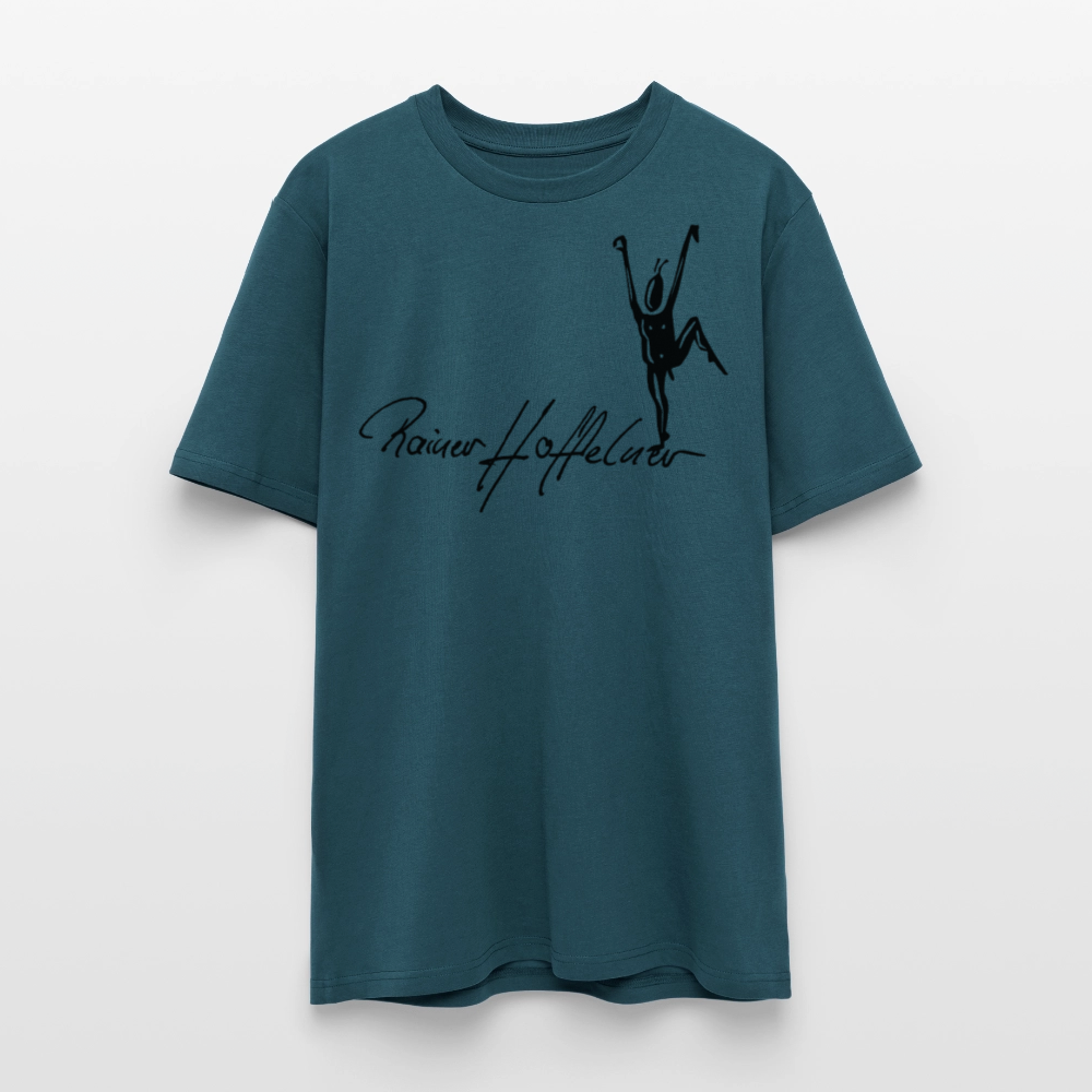 Unisex Bio-T-Shirt mit TUSCHEMÄNNCHEN PRINT - Dunkles Petrol