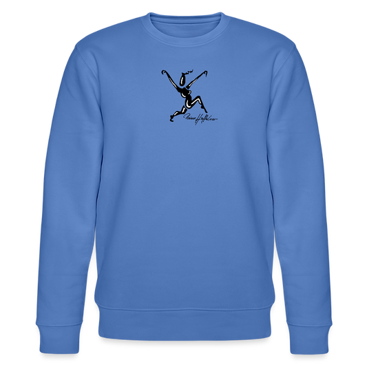 Unisex Bio-Sweatshirt mit TUSCHEWEIBCHEN PRINT - Blau