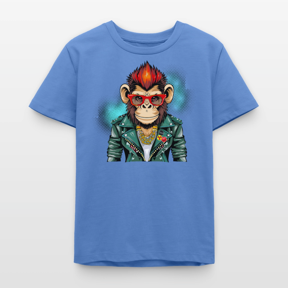 MNJS TEENS Bio T-Shirt mit MONKEY PRINT - Blau