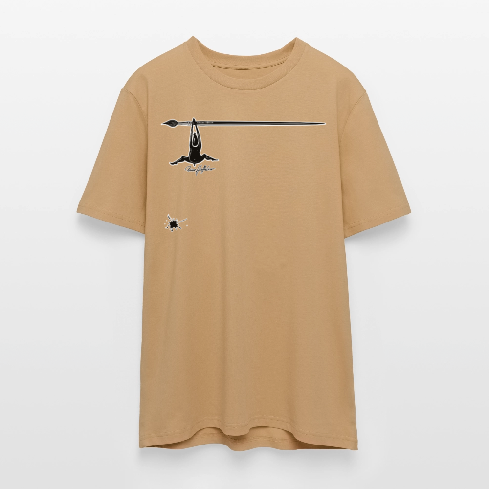 Unisex Bio-T-Shirt mit MÄNNLE PRINT - Karamell