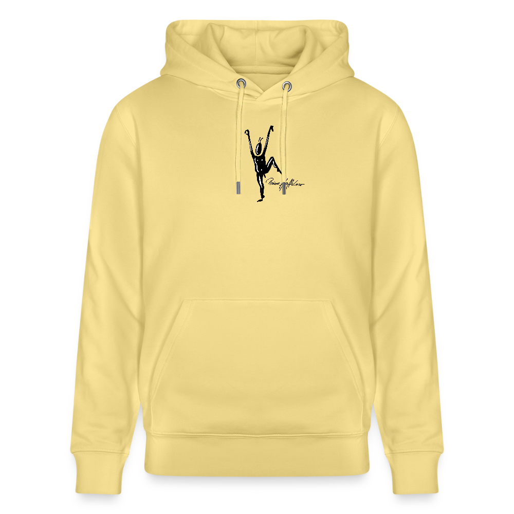 Unisex Bio-Hoodie mit TUSCHEMÄNNCHEN PRINT - Gelb Viva