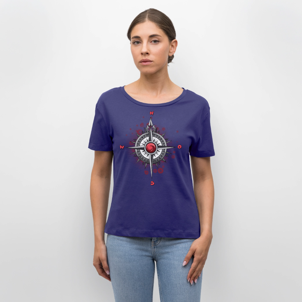 Frauen T-Shirt mit WINDROSE PRINT - Dämmerung