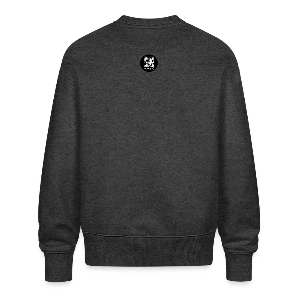 Unisex Oversize Pullover mit zündX PRINT - Dunkelgrau meliert