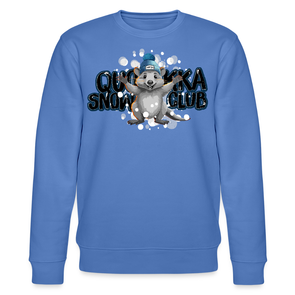 Unisex Bio-Sweatshirt mit QUOKKA SNOWCLUB PRINT - Blau