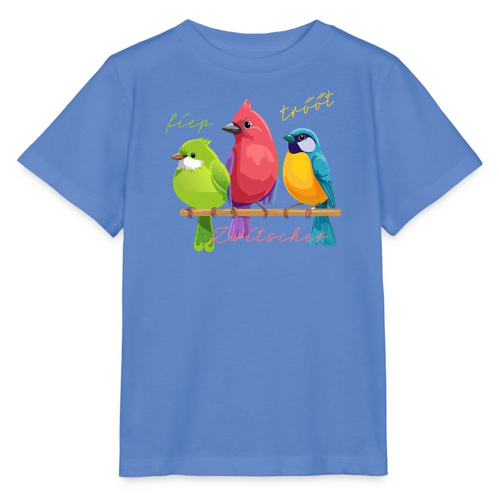 Kinder T-Shirt MINI mit Zwitschergäng Print - Blau