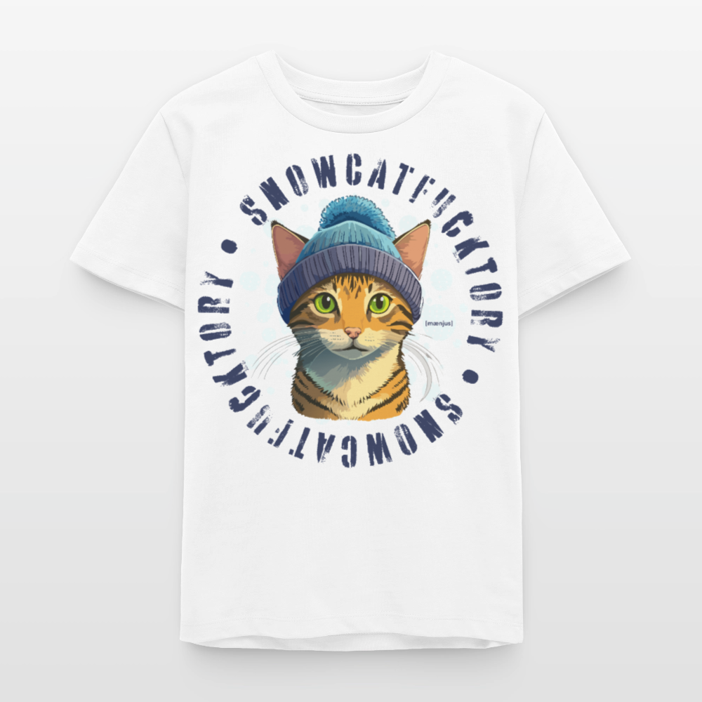 MNJS TEENS Bio T-Shirt mit SNOWCATFUCKTORY PRINT - Weiß