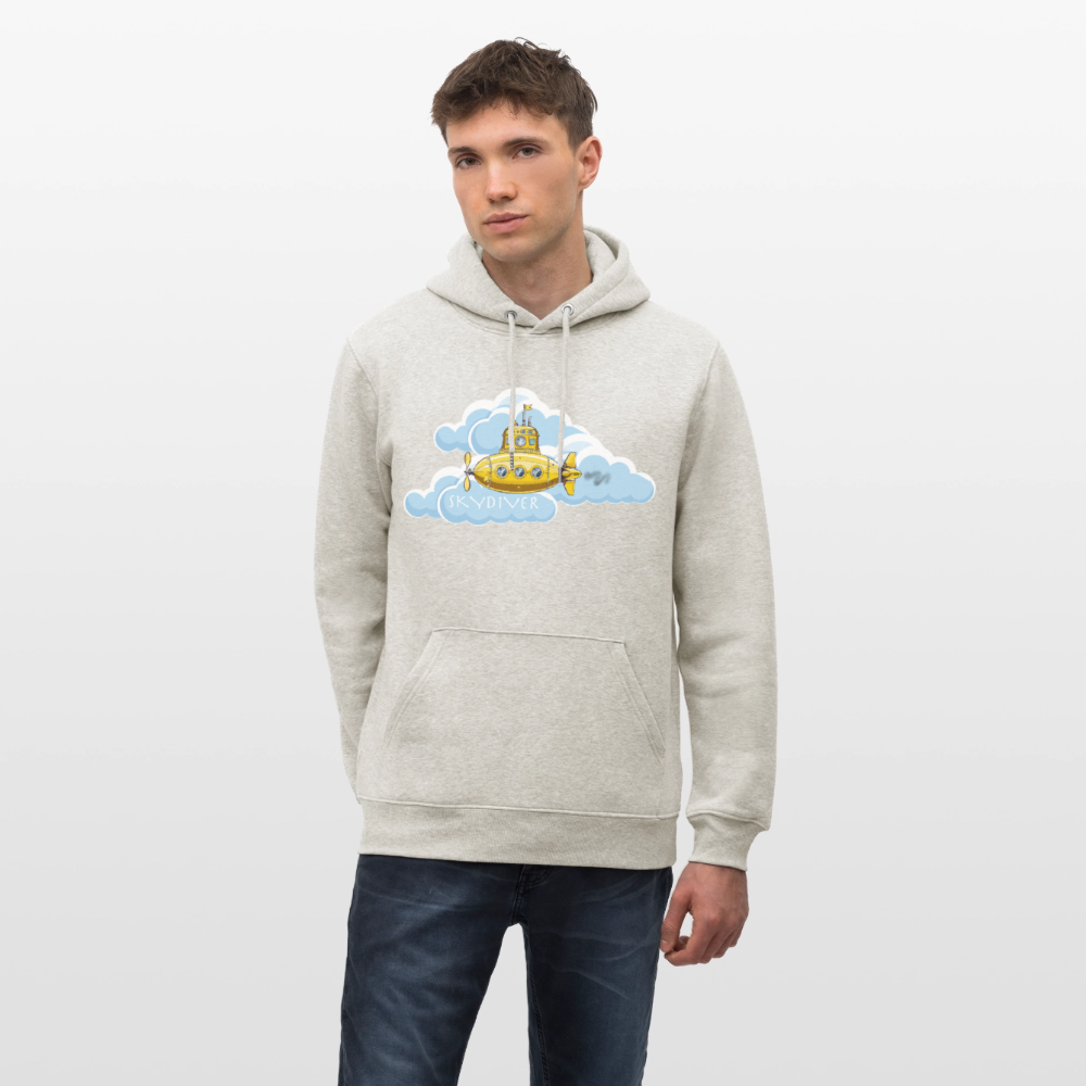 Unisex Bio-Hoodie mit SKYDIVER PRINT - Beige meliert