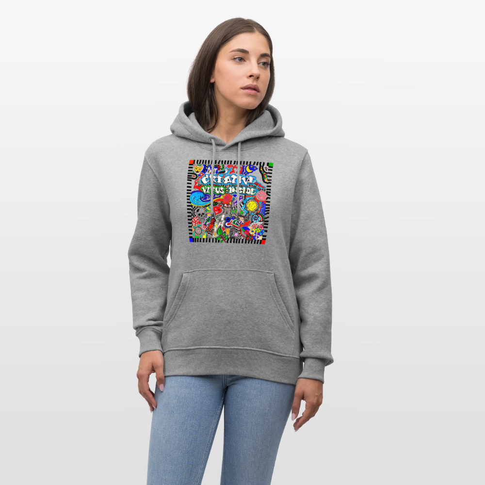 Unisex Bio-Hoodie mit CREATIVE VIRUS INSIDE PRINT - Hellgrau marmoriert