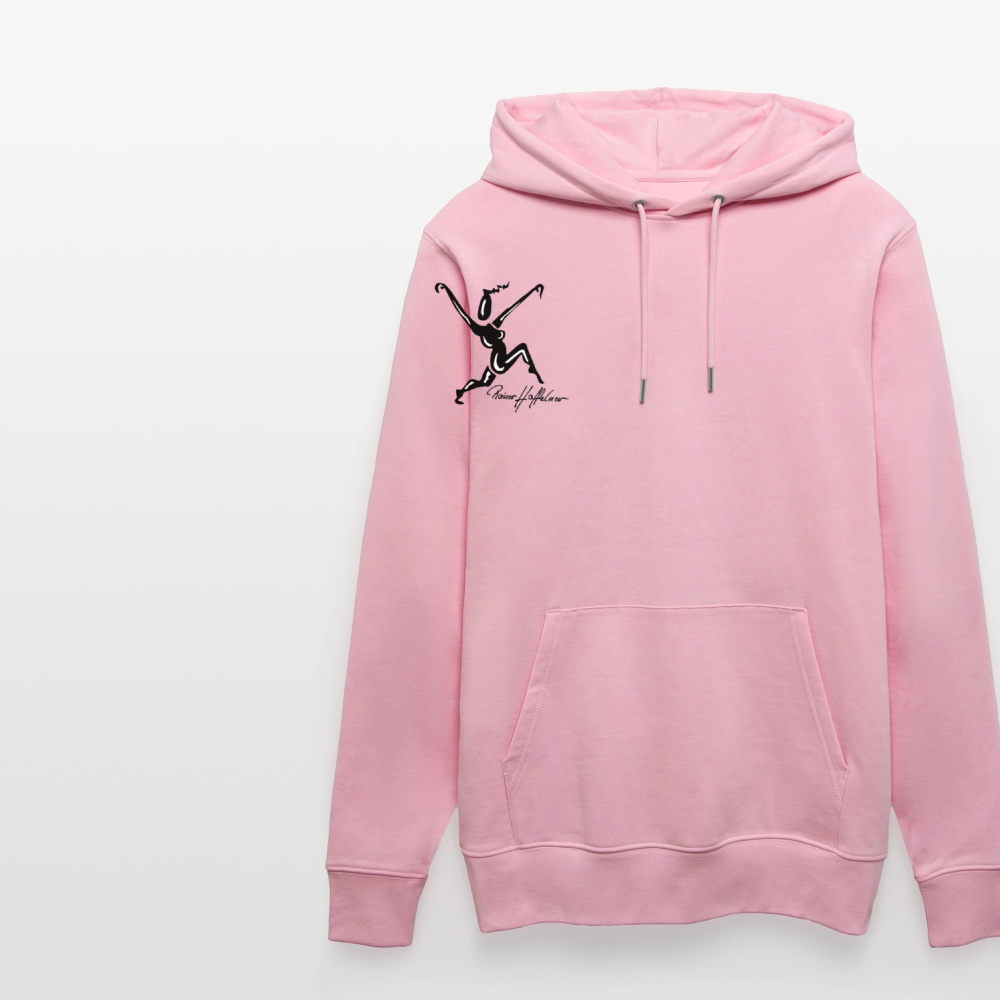 Unisex Bio-Hoodie mit TUSCHEWEIBCHEN PRINT - Hellrosa