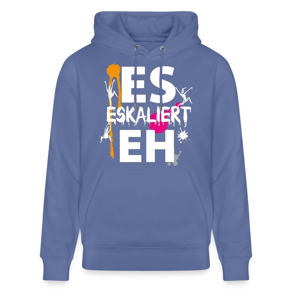 Unisex Hoodie mit ES ESKALIERT EH PRINT - Blau