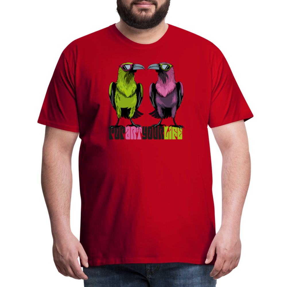 Männer Premium T-Shirt mit POPART YOUR LIFE PRINT - Rot