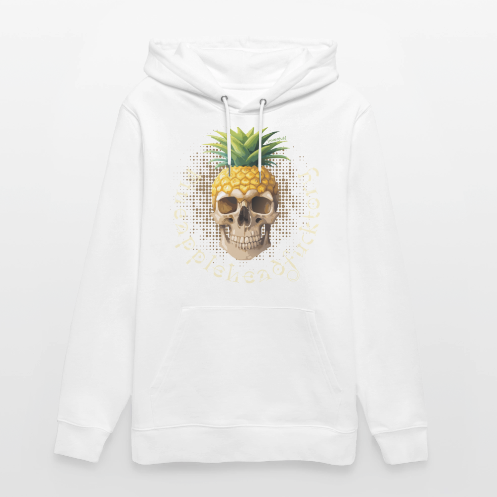 Unisex Hoodie mit PINEAPPLE SKULL PRINT - Weiß