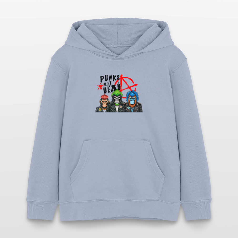 MNJS KIDS Bio-Hoodie mit PUNKS NOT DEAD PRINT - Lavendel-Violett