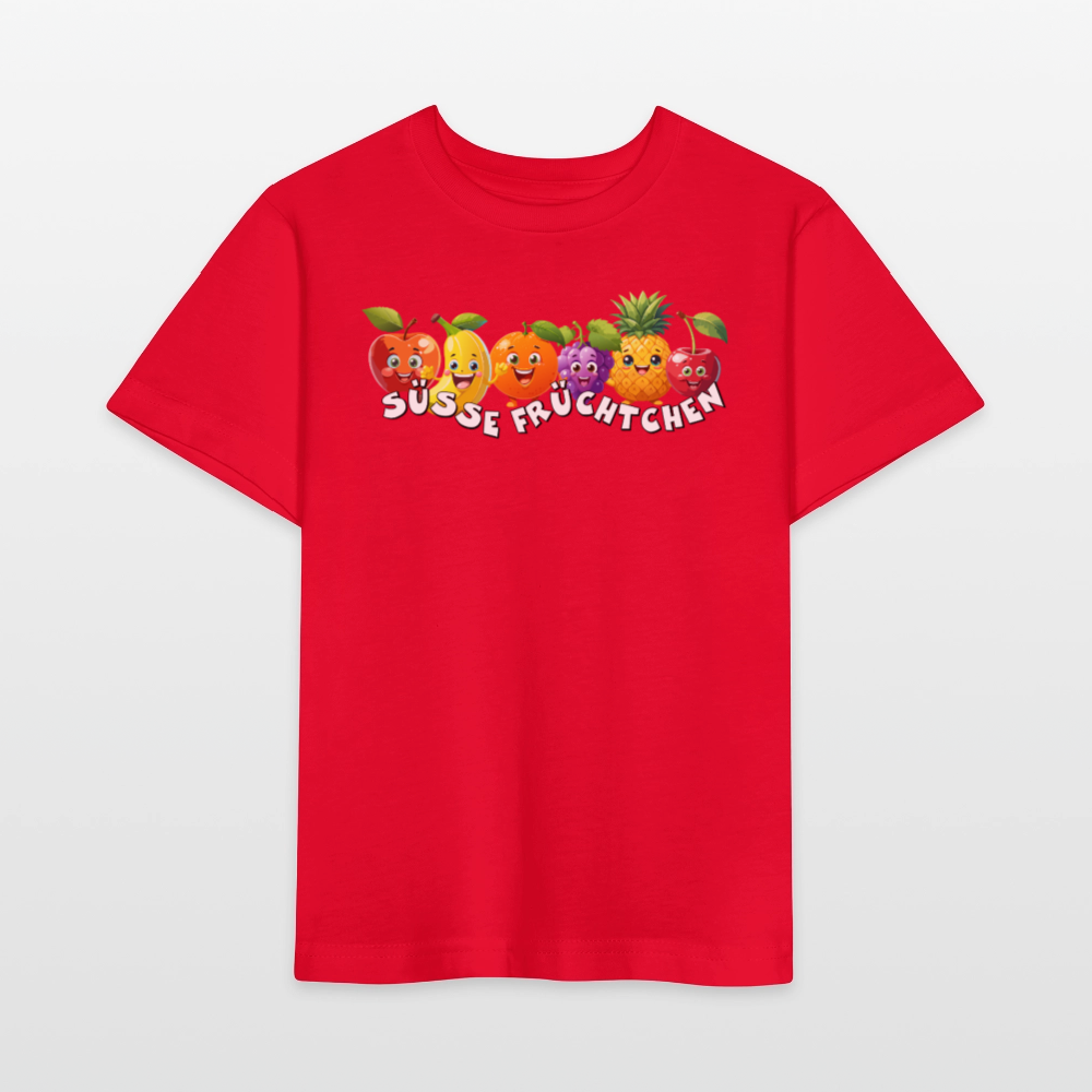 Kinder T-Shirt mit SÜSSE FRÜCHTCHEN PRINT - Rot