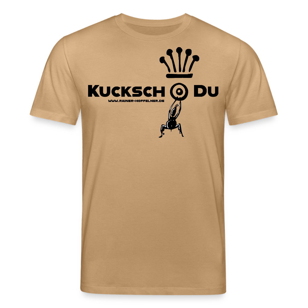 Unisex Bio-T-Shirt mit KUCKSCH DU PRINT - Karamell