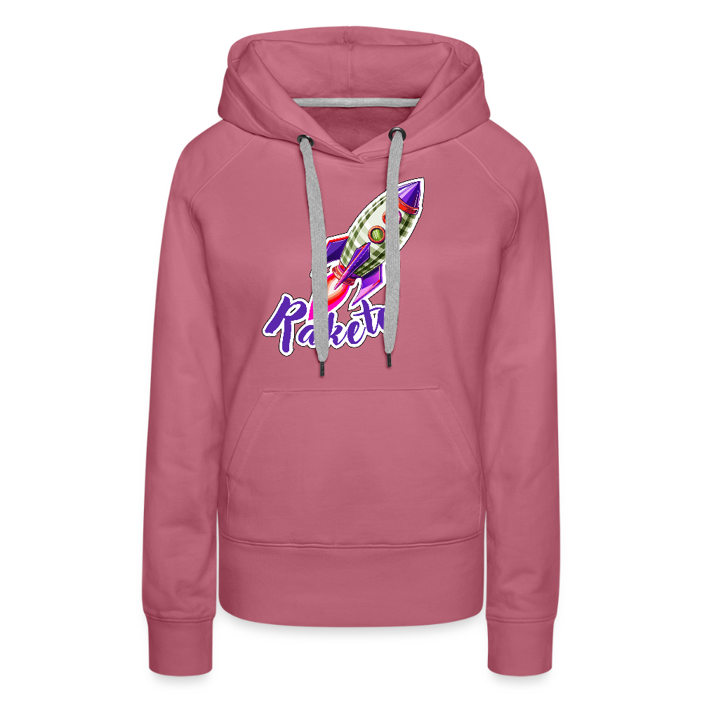 Frauen Premium Hoodie mit RAKETE PRINT - Malve
